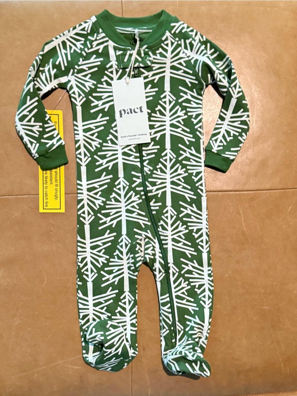 Pact Organic Cotton Footie 3-6M NWT
